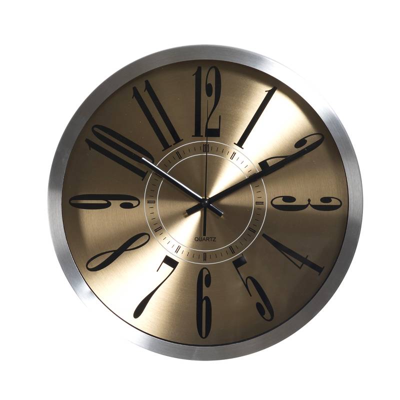Buy Beautiful Gold Shade Round Analog Wall Clock Online