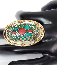 Buy Gorgeous Tibetan Two Tone Ring Ring online, Buy Rings online
