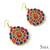 Large Multi-colour studded Drop earrings