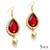 Large Red drop earrings with pearls