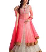 Buy Pink net embroidered semi stitched salwar with dupatta pink-net-embroidered-semi-stitched-salwar-with-dupatta-anarkali-salwar-kameez--97 online