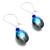 Rainbow blue crystal earrings