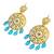 Large floral pattern disc earrings