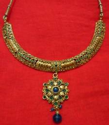 Buy Traditional Jadtar Set (Golden-Green) Set online, Buy Sets online