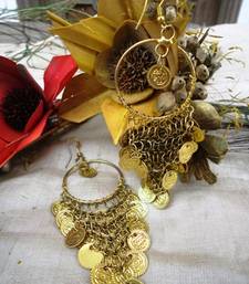 Big bold golden sheets earring