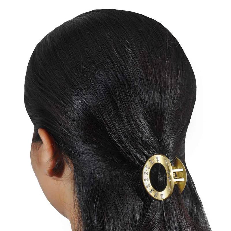 Buy Bright Gold Contemporary Hair Clutcher Online