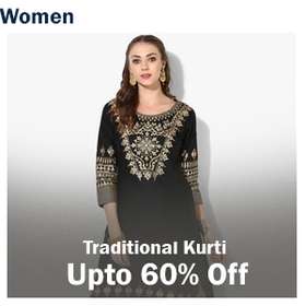 Traditional Kurti - Upto 60% Off