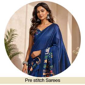 Pre stitch Sarees frontpage 5119