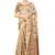 Cream woven cotton silk saree with blouse