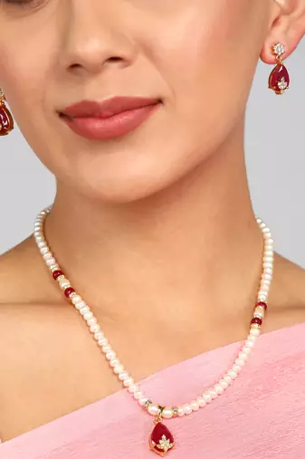 Real Natural Hyderabadi pearls Set
