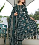 Ethnic Gotta Work Falred kurta palazzo with dupatta for women