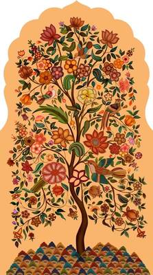 Rajstani Motif wall design 1
