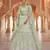 Eye Catching pista green gota and thread embroidered semi stitched lehenga