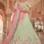 mesmerizing pista green zari, zarkan, thread embroidered georgette semi stitched lehenga