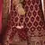lovely maroon zari, zarkan, zardosi, thread embroidered velvet semi stitched lehenga