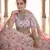 enthralling grey thread, zarkan, zari embroidered crepe semi stitched lehenga