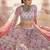 enthralling grey thread, zarkan, zari embroidered crepe Semi Stitched Lehenga