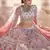 enthralling grey thread, zarkan, zari embroidered crepe semi stitched lehenga