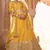 interesting mustard real mirror, zari embroidered art silk semi stitched lehenga