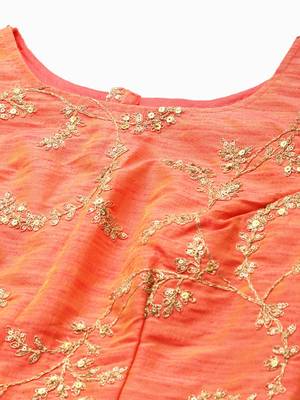 Yellow Colored Floral Print Embroidered Organza Wedding Designer Lehenga Choli Set 5