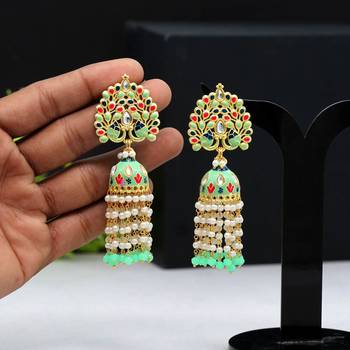 Green jhumkas 1