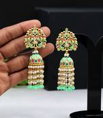 Green jhumkas