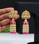 Pink jhumkas
