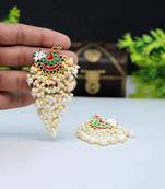 Maroon danglers-drops