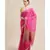 Handloom Khadi cotton in rani pink with gicha border