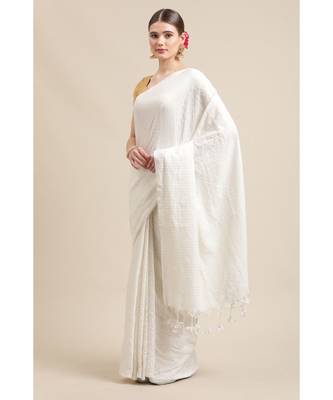 Handloom Pure Cotton, with golden stripes 1