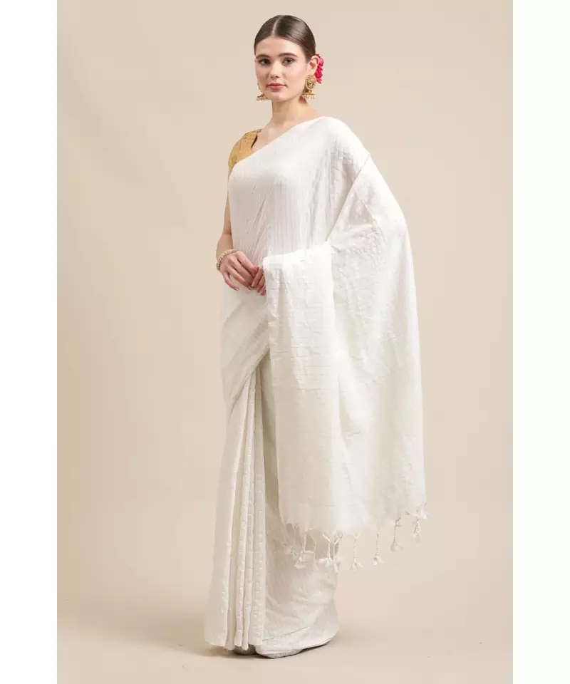 Handloom Pure Cotton, with golden stripes