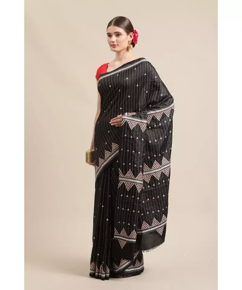 Exquisite Kantha on tussar silk, with running blouse