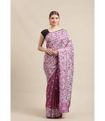 Exquisite Kantha on tussar silk, with running blouse
