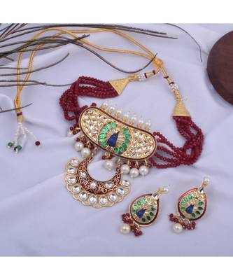 Steorra Jewels Traditional Necklace Set For Women 1