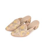 Embroidery Zari Mules Heels