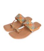 Plain Woven Kolapuri Flats