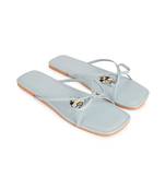 Embroidery Blue Bow Flats