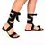 Plain Black Satin Tie Up Flats