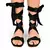 Plain Black Satin Tie Up Flats