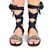Plain Denim Tie Up Flats
