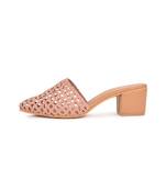 Plain Woven Pink Heels