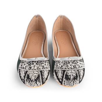 Emerald Green Embroidered Ballerina 2