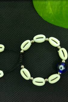 Black Eye Black Thread agate anklets