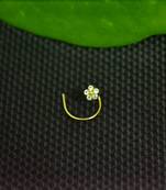 Designer Gold Plated Multi diamond nosering or nose pin