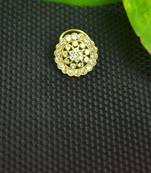 Designer Gold Plated Multi diamond nosering or nose pin