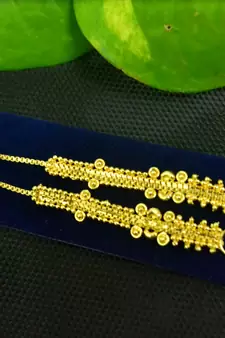 Designer 1 Line Carved filigree Earchain or Ear Support Earrings hair-accessories