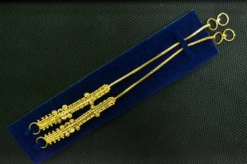 Designer 1 Line Carved filigree Earchain or Ear Support Earrings hair-accessories 3