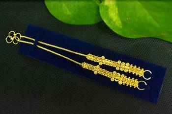 Designer 1 Line Carved filigree Earchain or Ear Support Earrings hair-accessories 1