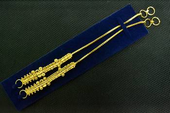 Designer 1 Line Carved filigree Earchain or Ear Support Earrings hair-accessories 2
