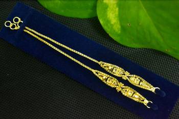 Designer 1 Line Carved filigree Earchain or Ear Support Earrings hair-accessories 2
